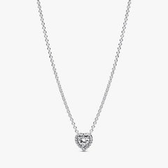 Collana Pandora Cuore In Rilievo Bianco 398425C01