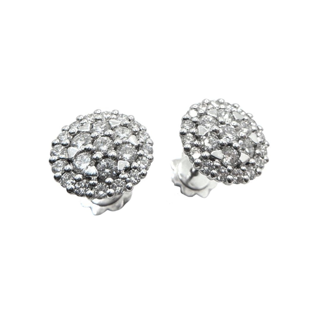 Pendientes Iannelli Magic Stud en oro blanco de 18 quilates y diamantes