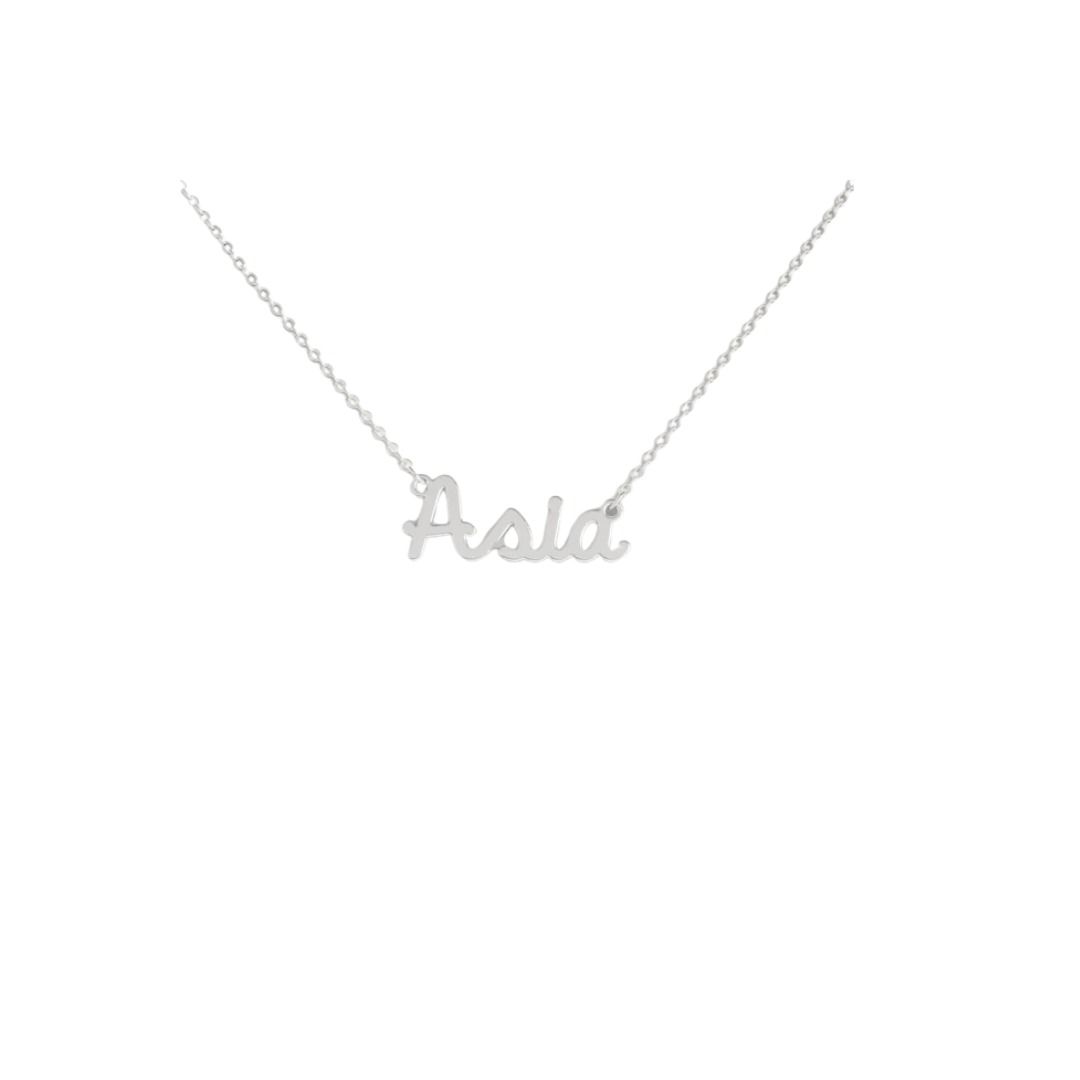 Asia Name Necklace in 316 Steel