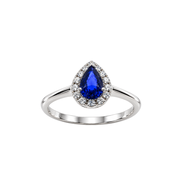 Anello Bibigì Goccia In Oro Bianco Con Pietra Preziosa Rubino, Smeraldo E Zaffiro -