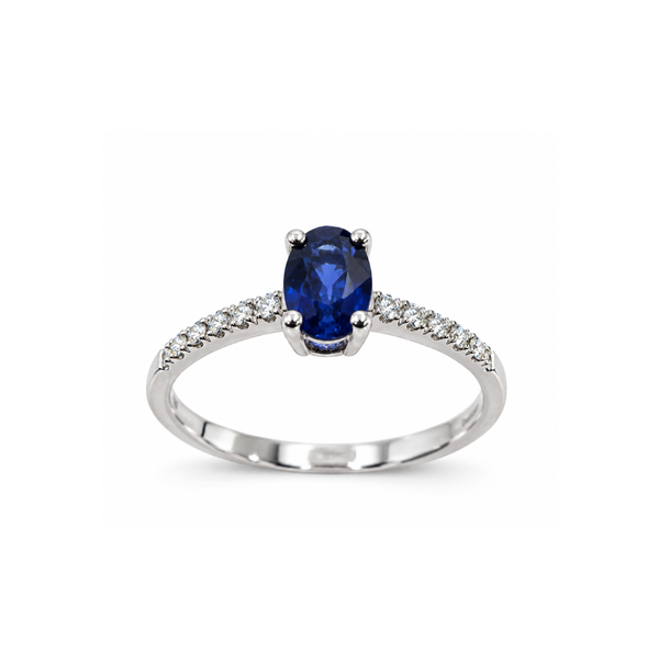Anello Bibigì Veretta Con Zaffiro Rubino O Smeraldo Centrale E Diamanti -