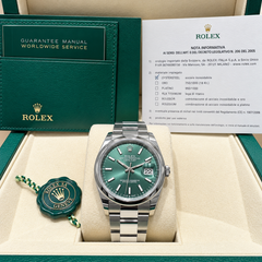 Orologio Rolex Date Just 126200 Green Mint 36 mm 2025 Like New 126200G