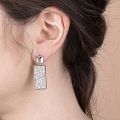 Orecchini Bronzallure Rettangolari Con Pavé Di Cubic Zirconia WSBZ01600.W