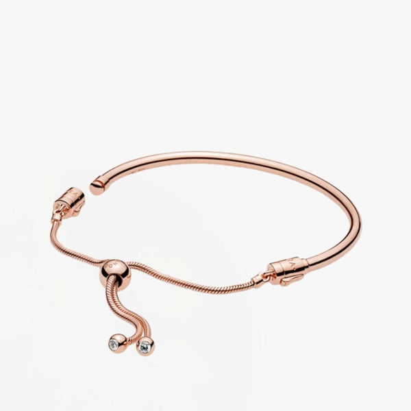 Bracciale Pandora Rigido Chiusura Scorrevole Placcato In Oro Rosa 14k