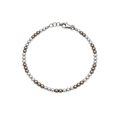 Bracciale Handmade Milleluci in Oro Bianco e Brunito 18 KT BRML07
