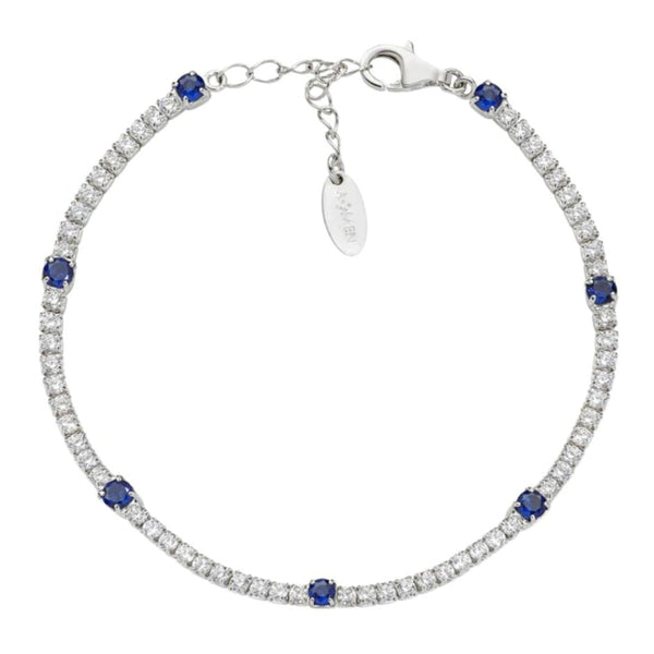 Bracciale Amen Tennis Con Zirconi Bianchi E Blu BTB2B3BL16