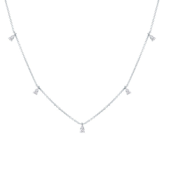 Collana Mirco Visconti in oro bianco con Pendenti a Forma di Goccia con Diamanti Taglio Brillante ABA1314