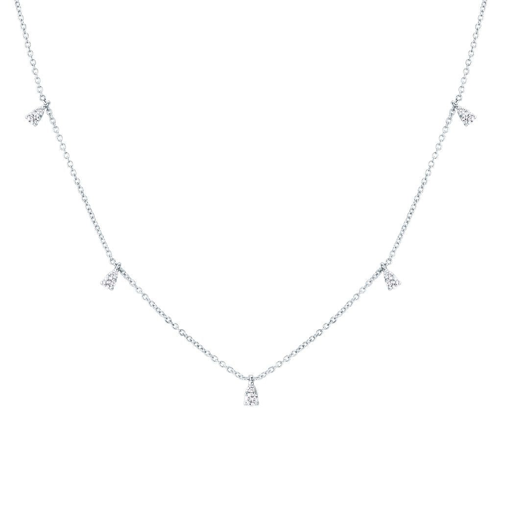 Collana Mirco Visconti in oro bianco con Pendenti a Forma di Goccia con Diamanti Taglio Brillante ABA1314