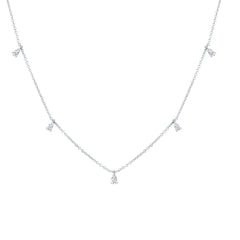 Collana Mirco Visconti in oro bianco con Pendenti a Forma di Goccia con Diamanti Taglio Brillante ABA1314