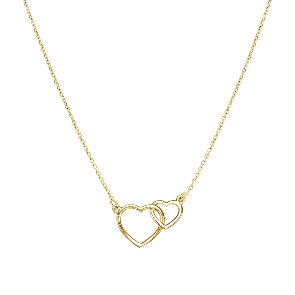 Collana Stroili Doppio Cuore Beverly Oro Giallo 9 KT 1428568