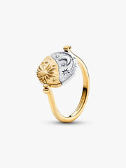 Anello Pandora Medallion Sole e Luna "Per Aspera Ad Astra" Reversibile 164810C01