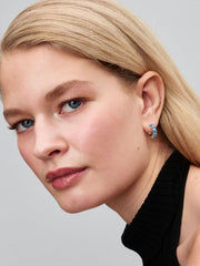 Pandora Blue Crystal Hoop Earrings