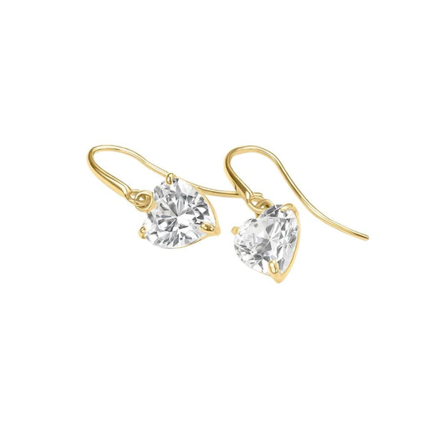 Orecchini Stroili Lobo Punto Luce Cuore Claire Oro Giallo 9 KT E Cubic Zirconia 1401496