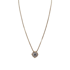 Rose Gold Magic Point Light Necklace with Zircons