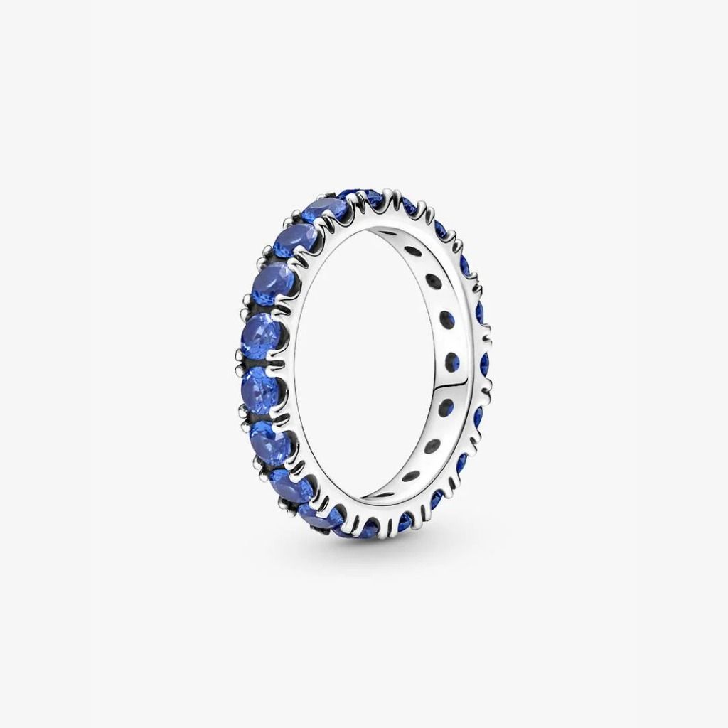 Anello Pandora Fascia Scintillante Blu