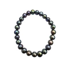 Bracciale Elastico con Perle Thaiti 8 mm BRP001