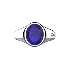 Zancan Men's Silver Ring With Lapis Lazuli EXA238-L
