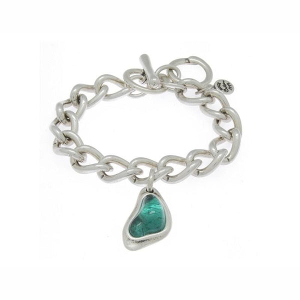 Bracciale Ciclon con Murano Verde Scuro 171103