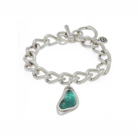 Bracciale Ciclon con Murano Verde Scuro