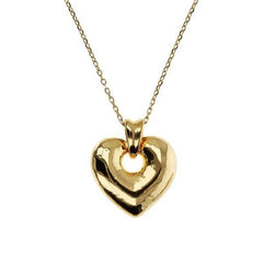 Collana Etrusca Catena Forzatina con Pendente Cuore Martellato WSET00820.YG