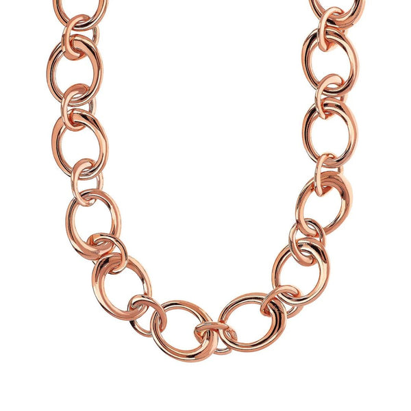 Bronzallure Necklace with Oval Links and Rings