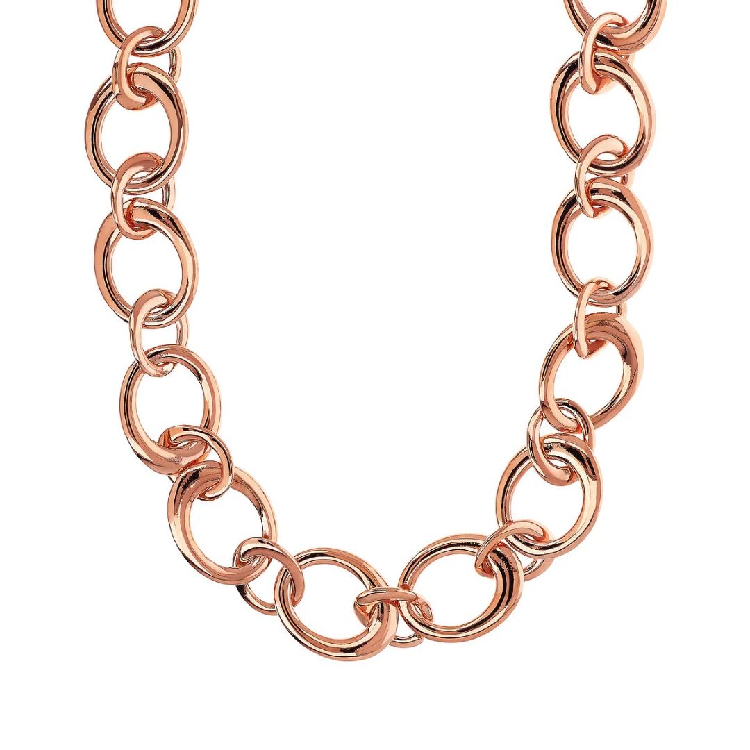 Bronzallure Necklace with Oval Links and Rings