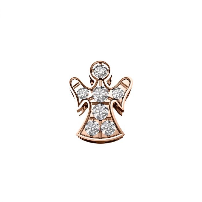 Charm Elements Angelo In Oro Rosa E Diamanti 0,02 ct DCHF9161.002