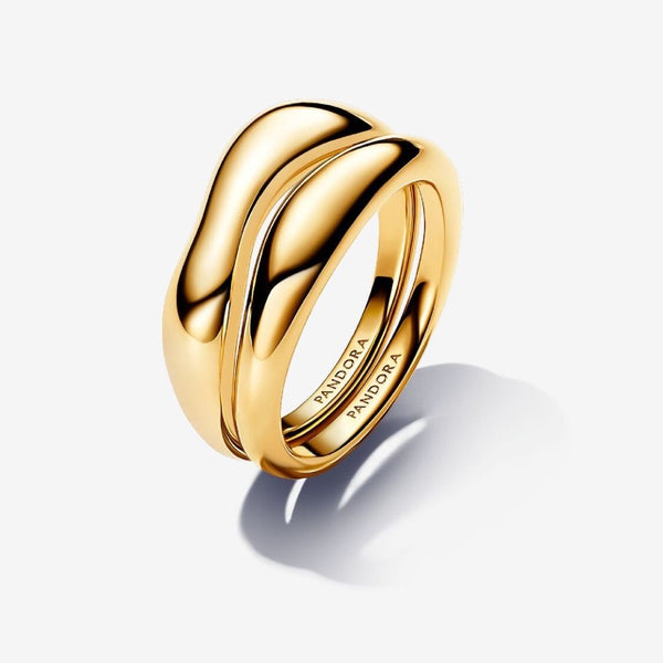 Anello Pandora Linea Sinuosa Divisibili Placcato Oro Giallo 163264C00