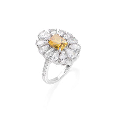 Anello Stardust In Argento Con Zirconi Bianchi E Gialli RROBGBZ