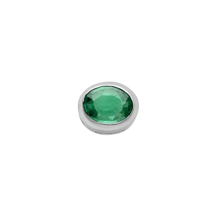 Elements Cromie Ovale in Oro Bianco e Smeraldo DCHE8693