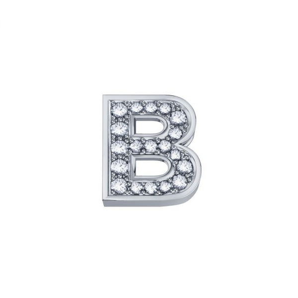 Charm Elements Lettera B in Oro Bianco e Diamanti 0,03 ct DCHF3319B.003