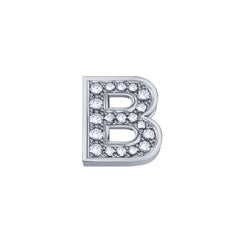 Charm Elements Letter B in White Gold and Diamonds 0.03 ct DCHF3319B.003