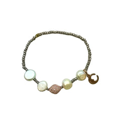 Lelune Bracelet with Hematite and Pearls