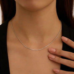 Collana Stroili Catenina Colette Oro Bianco Maglia Criss-cross 1436818