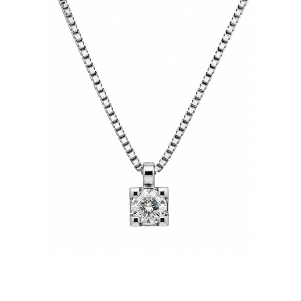 Collana Mirco Visconti Puntoluce in Oro Bianco 18 KT e Diamante Naturale