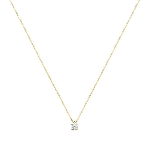 Collana Stroili Punto Luce Claire Oro Giallo 9 KT Maglia Veneziana Cubic Zirconia1433822