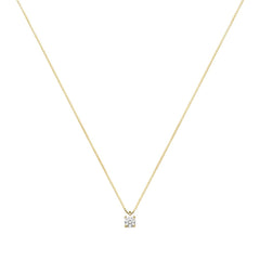 Stroili Claire 9 CT Yellow Gold Venetian Chain with Cubic Zirconia Pendant 1433822