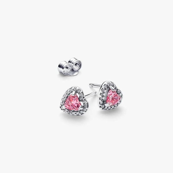Pandora Rose Gold Raised Heart Earrings 298427C02