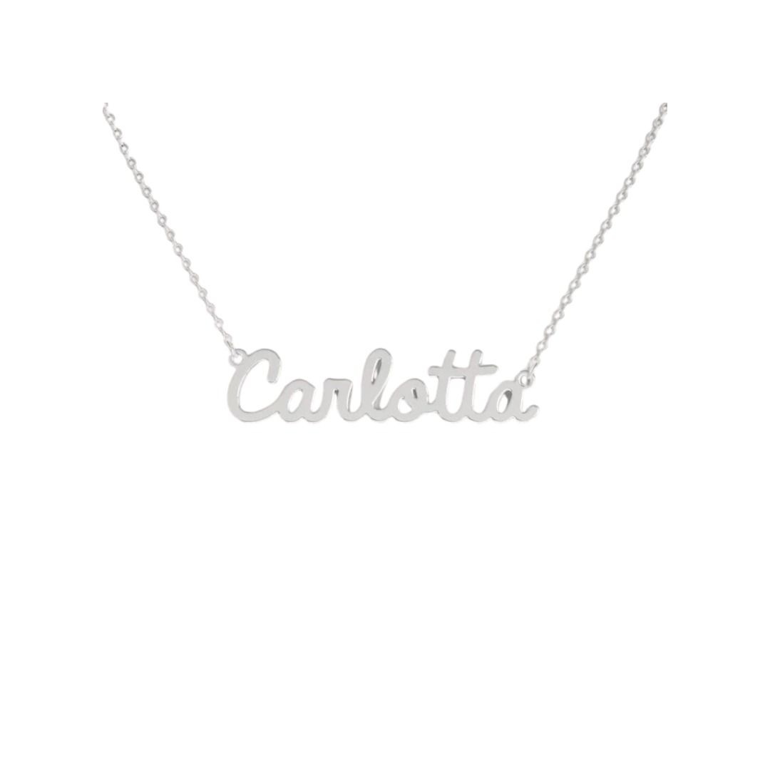 Collana Nome Carlotta In Acciaio 316