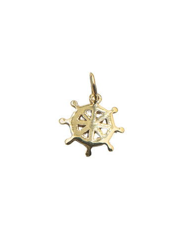 Yellow Gold Rudder Pendant