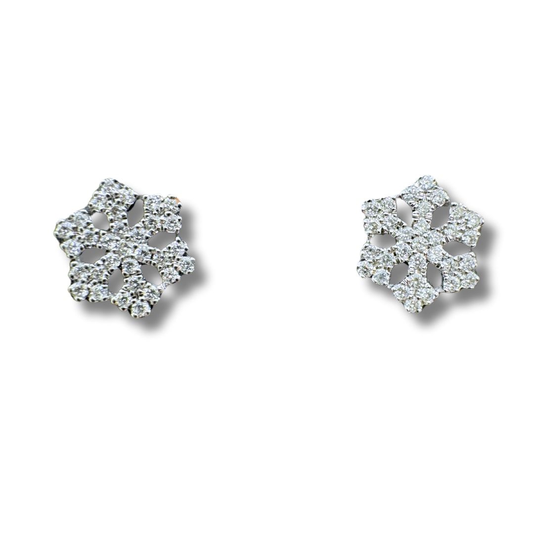 Orecchini Fiocco di Neve Iannelli Handmade in Oro Bianco e Diamanti 228228