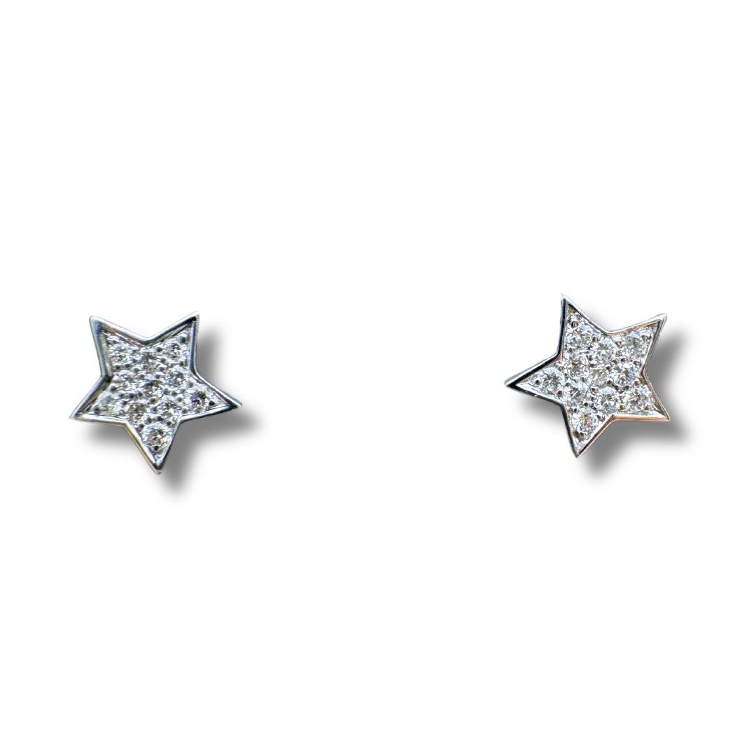 Orecchini Stelle Iannelli Handmade in Oro Bianco e Diamanti 228229