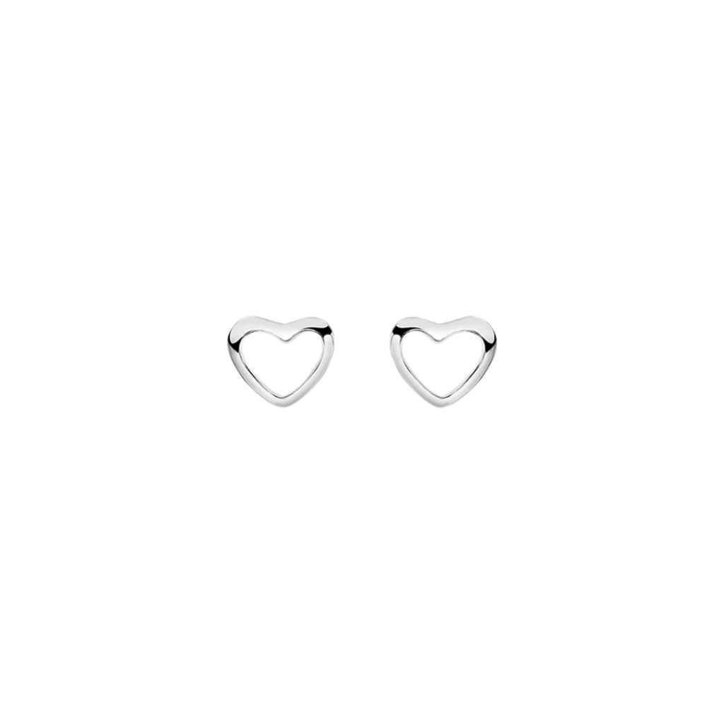 Stroili Heart Lobe Bon Ton White Gold 9 KT Earrings 1401695