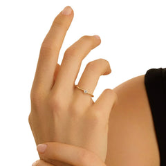 Stroili Claire Solitaire Ring Yellow Gold Cubic Zirconia 1412099