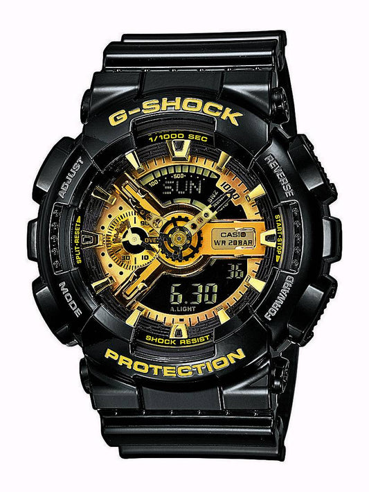 Orologio G Shock con Quadrante Nero Lucido e Oro