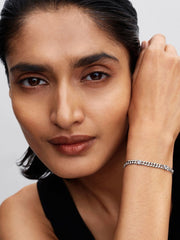Bracciale Pandora Catena Maglia Cubana Con Cuori