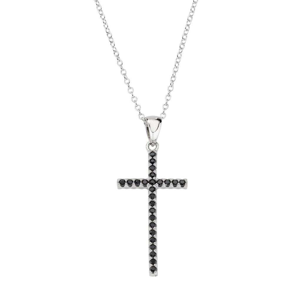 Collana Amen Croce Doppio Colore Nero e Bianco CLCRDOBBNZ
