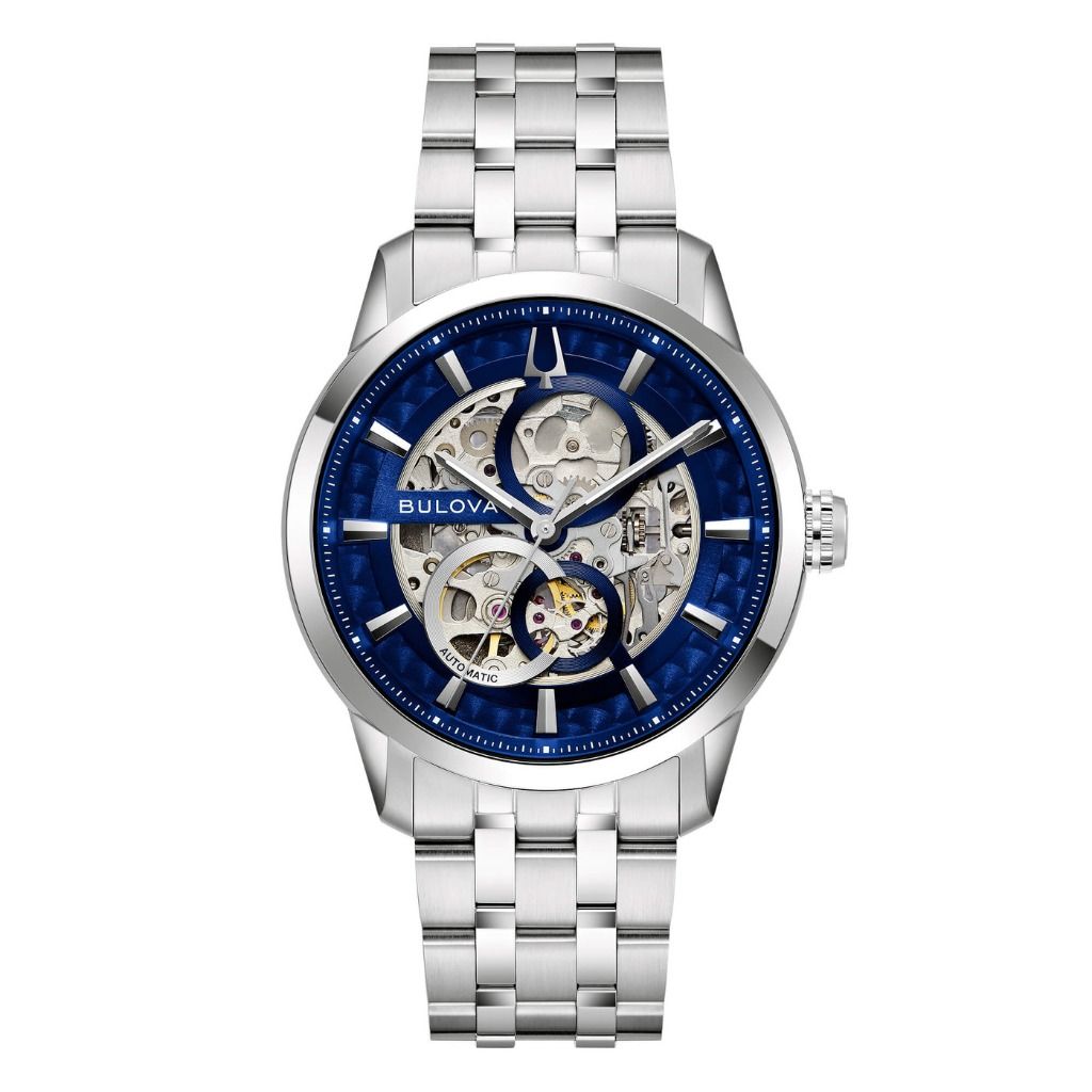 Orologio Bulova Sutton Skeleton 40mm Blu