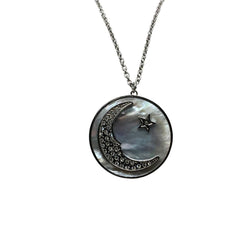 2Jewels Long Necklace with Moon and Star