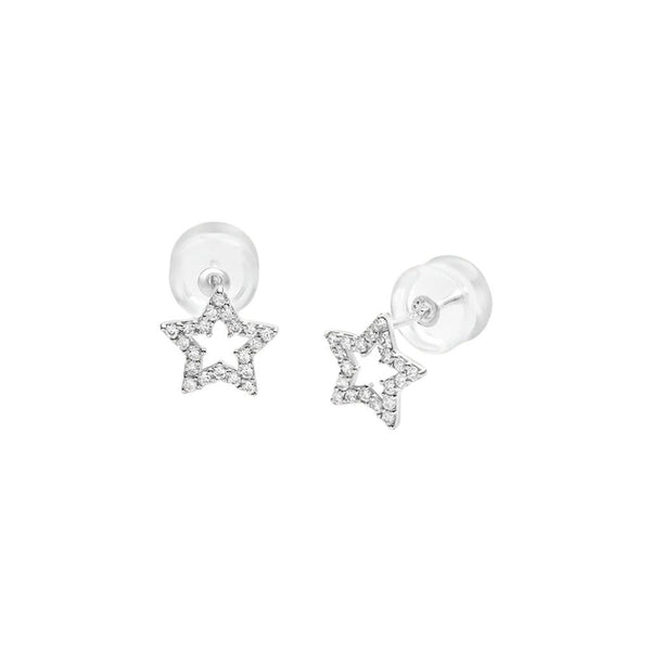 Orecchini Stroili Lobo Stella Bon Ton Oro Bianco 9 KT Cubic Zirconia 1412816
